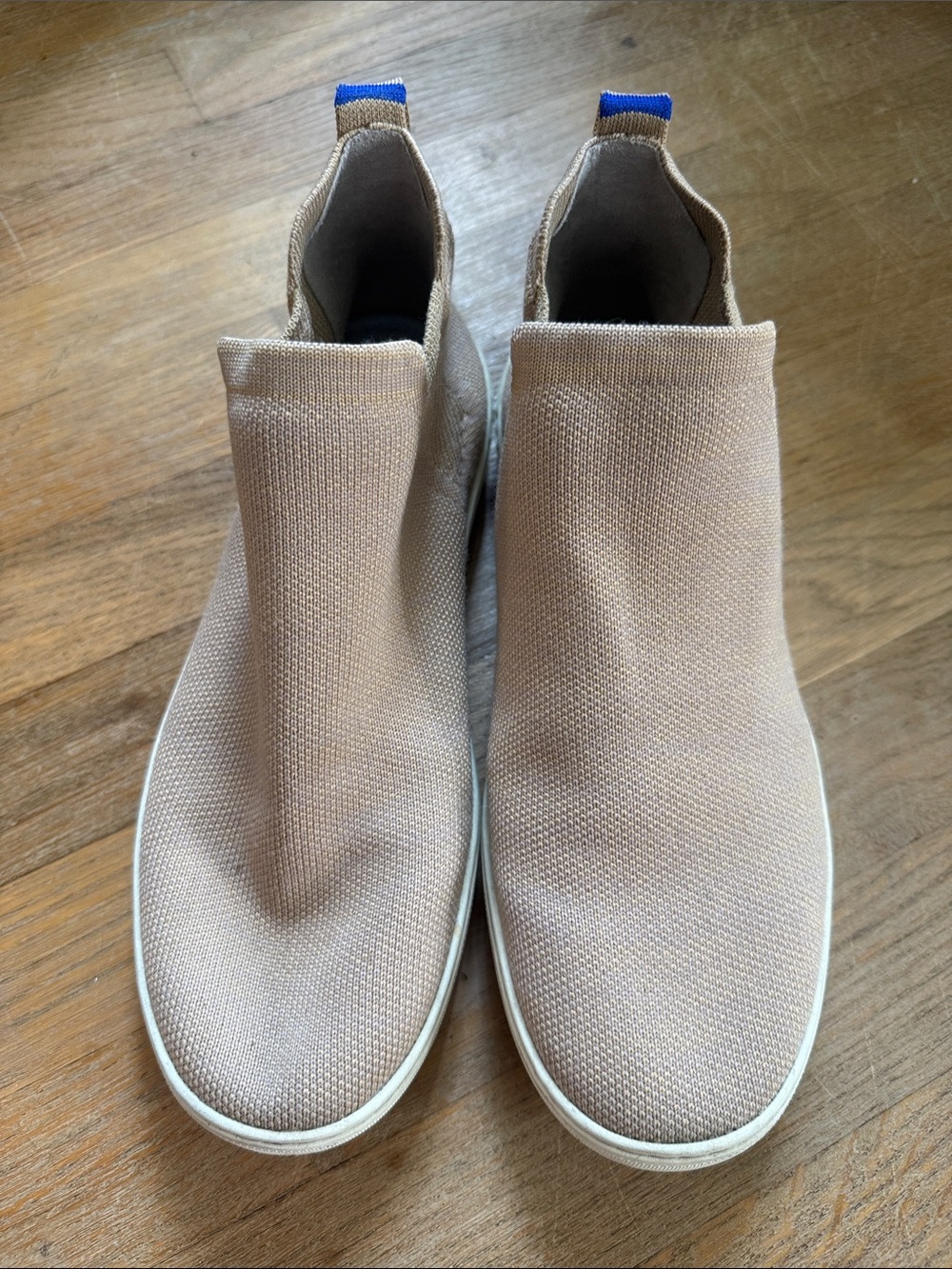 Rothy’s Beige Knit Slip-On Sneakers